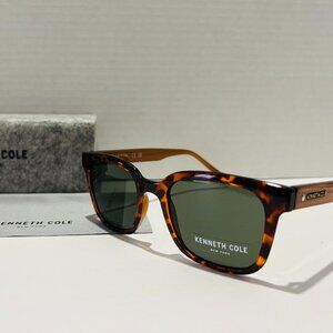 Authentic Kenneth Cole Mens Dark Brown Tortoise Sunglasses - New with Packaging